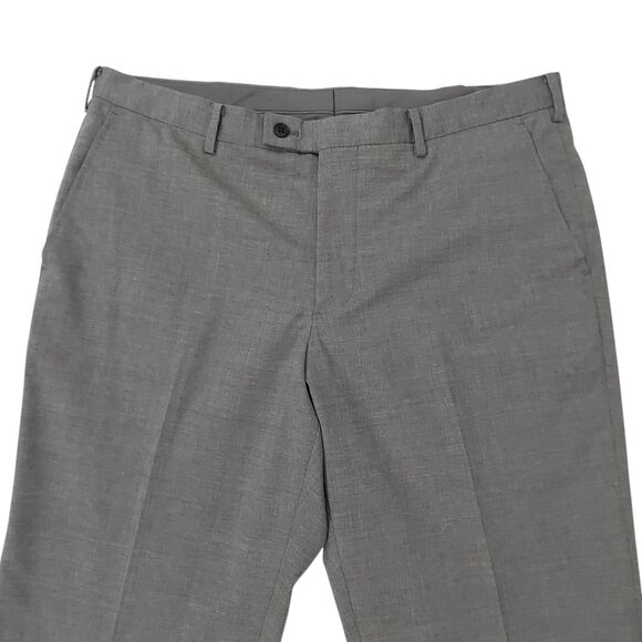 Uniqlo Pants Mens 36x31 Gray Premium Wool Flat Front Straight Leg Super 110's - Picture 2 of 11